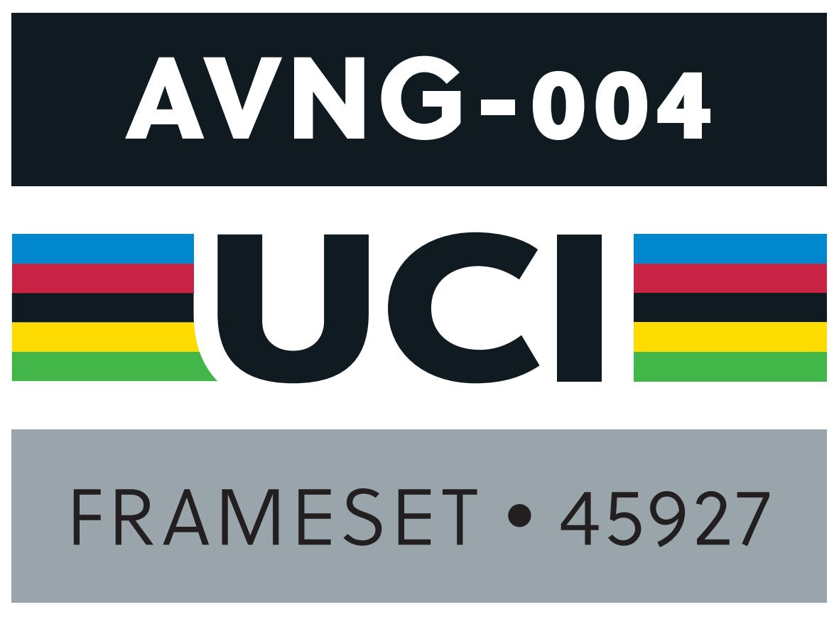 Avenger R8RS UCI approved frameset certificate