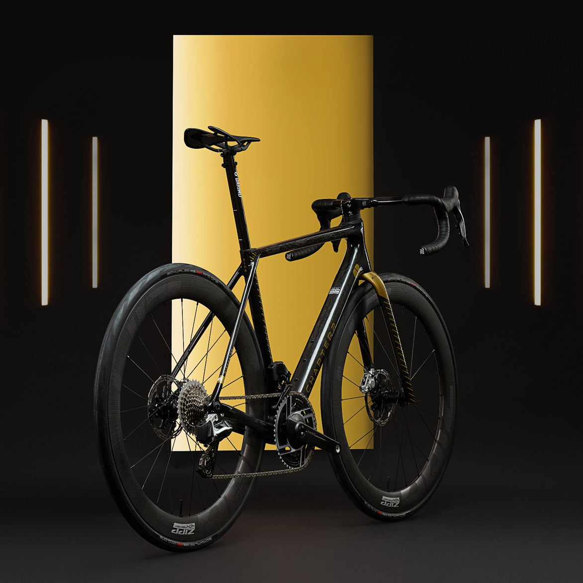 Chatper2 Rira Ultra Gold Complete Bike Rear View Angled