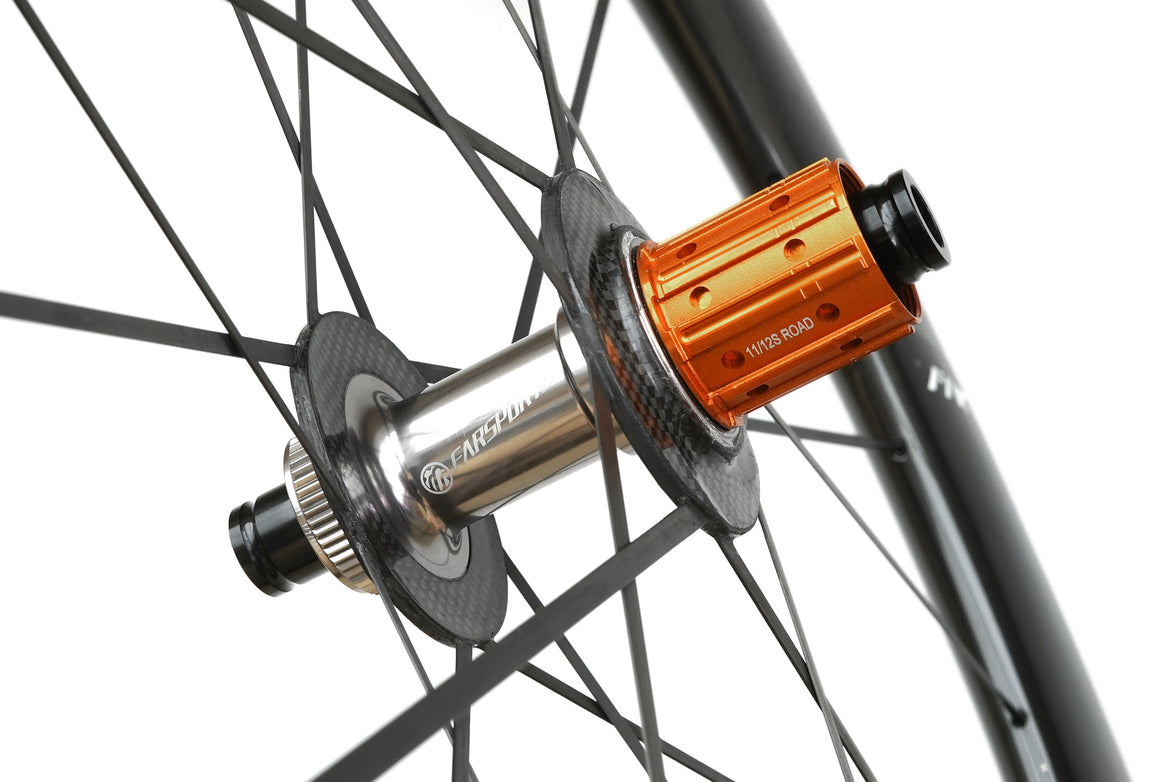 FARSPORTS Ultimate EVO5 S rear hub with 11 and 12 speed road freehub body
