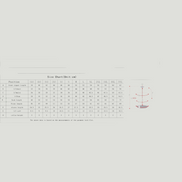 Underdogs jersey size chart showing flat garment measurements in centimetres