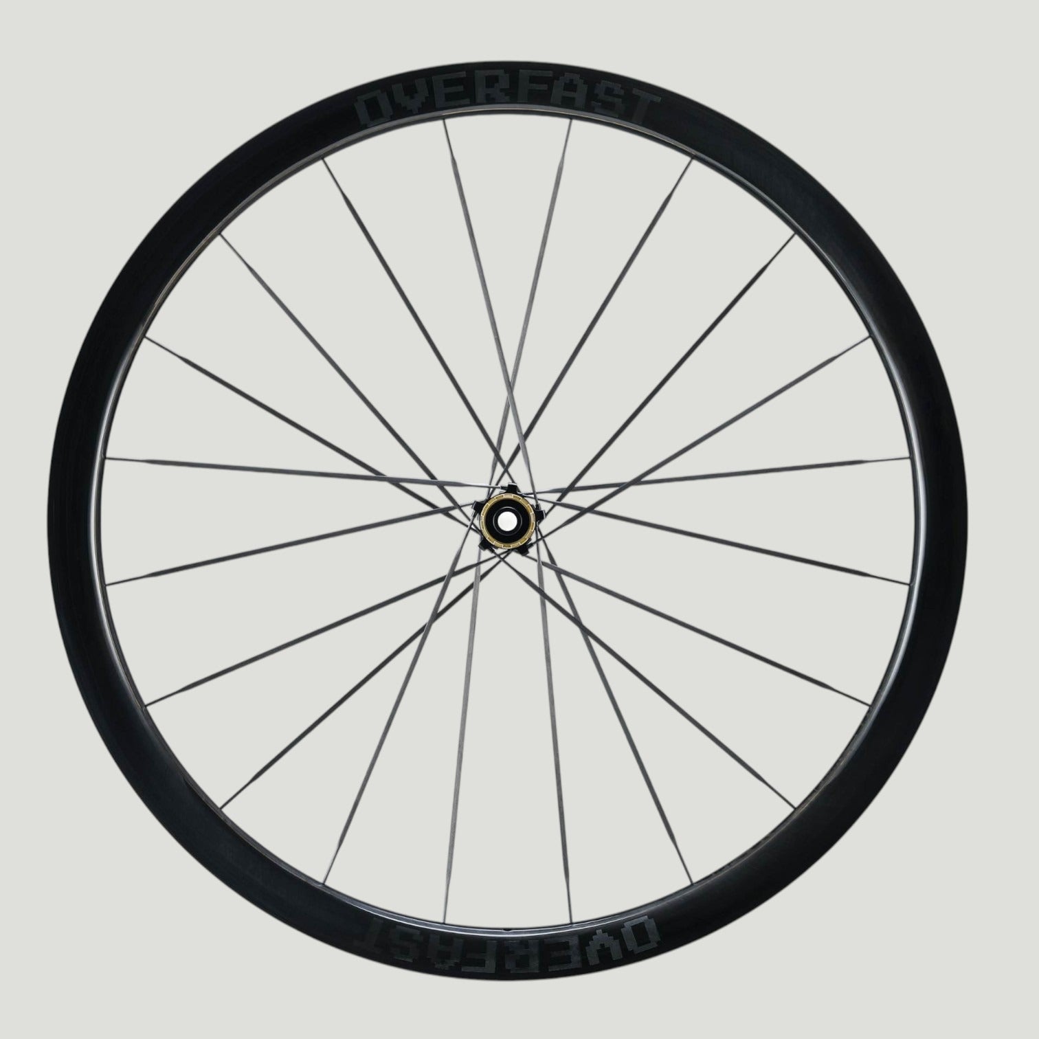 Overfast 37mm carbon road wheel front view