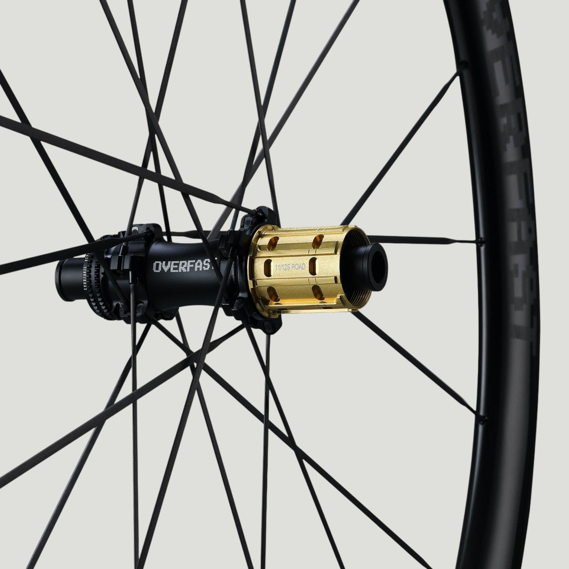Overfast 37mm carbon road wheel rear view