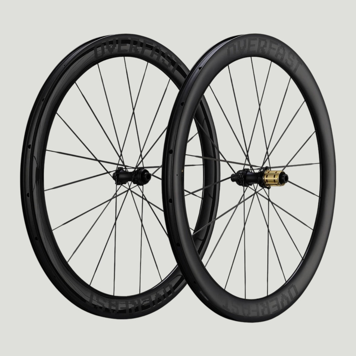 Overfast 50mm carbon road wheel with deep section rim