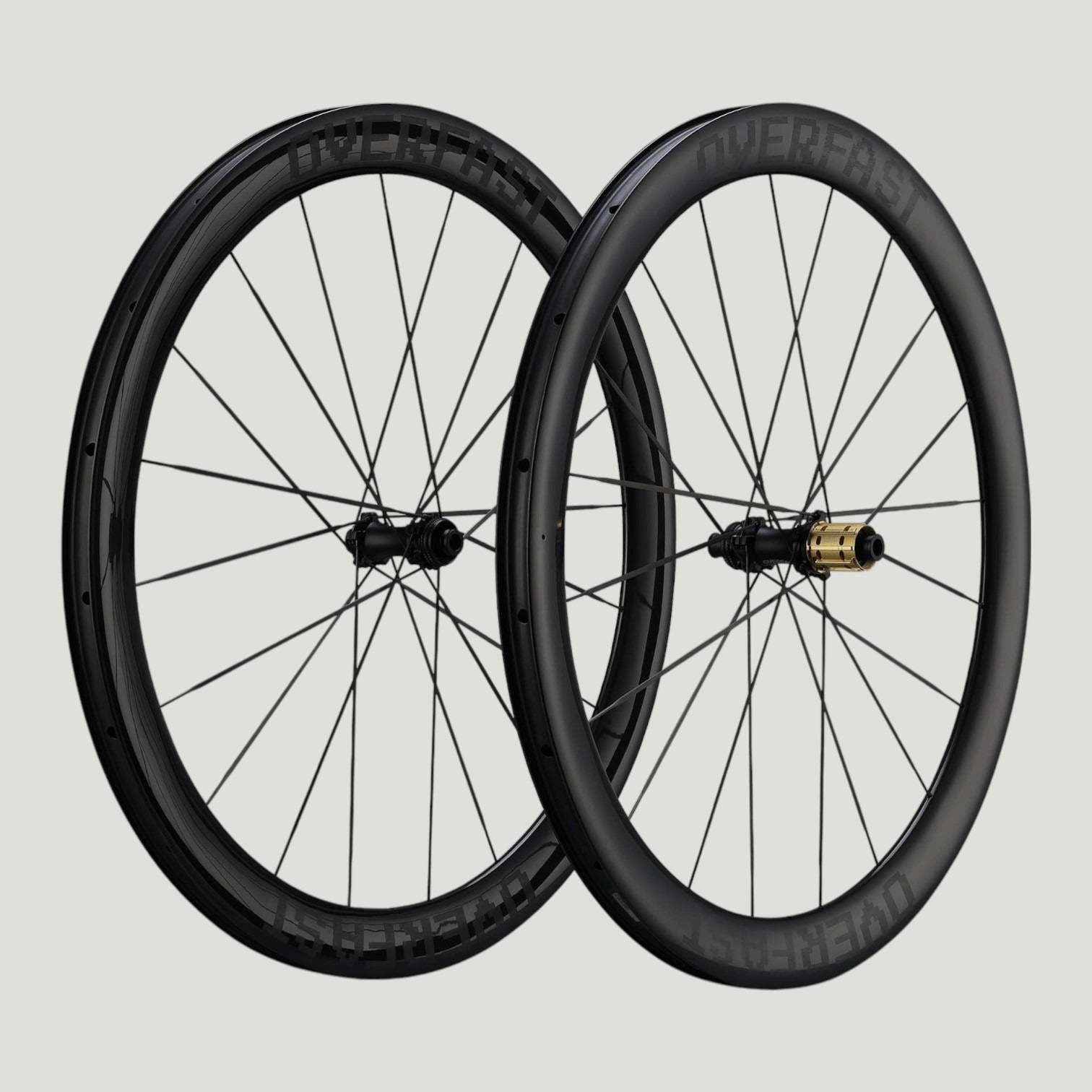 Overfast 50mm carbon road wheel with deep section rim