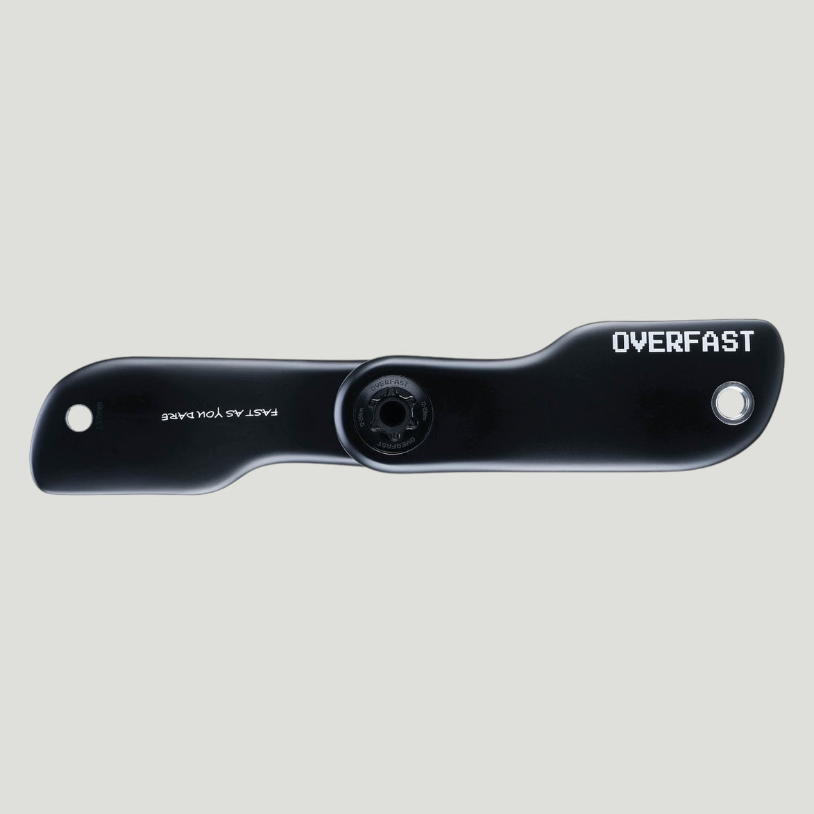 Overfast Aero Carbon Crankset side profile showing lightweight carbon crank arms without chainrings