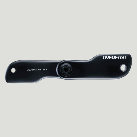 Overfast Aero Carbon Crankset side profile showing lightweight carbon crank arms without chainrings