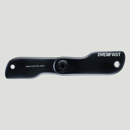 Overfast Aero Carbon Crankset side profile showing lightweight carbon crank arms without chainrings