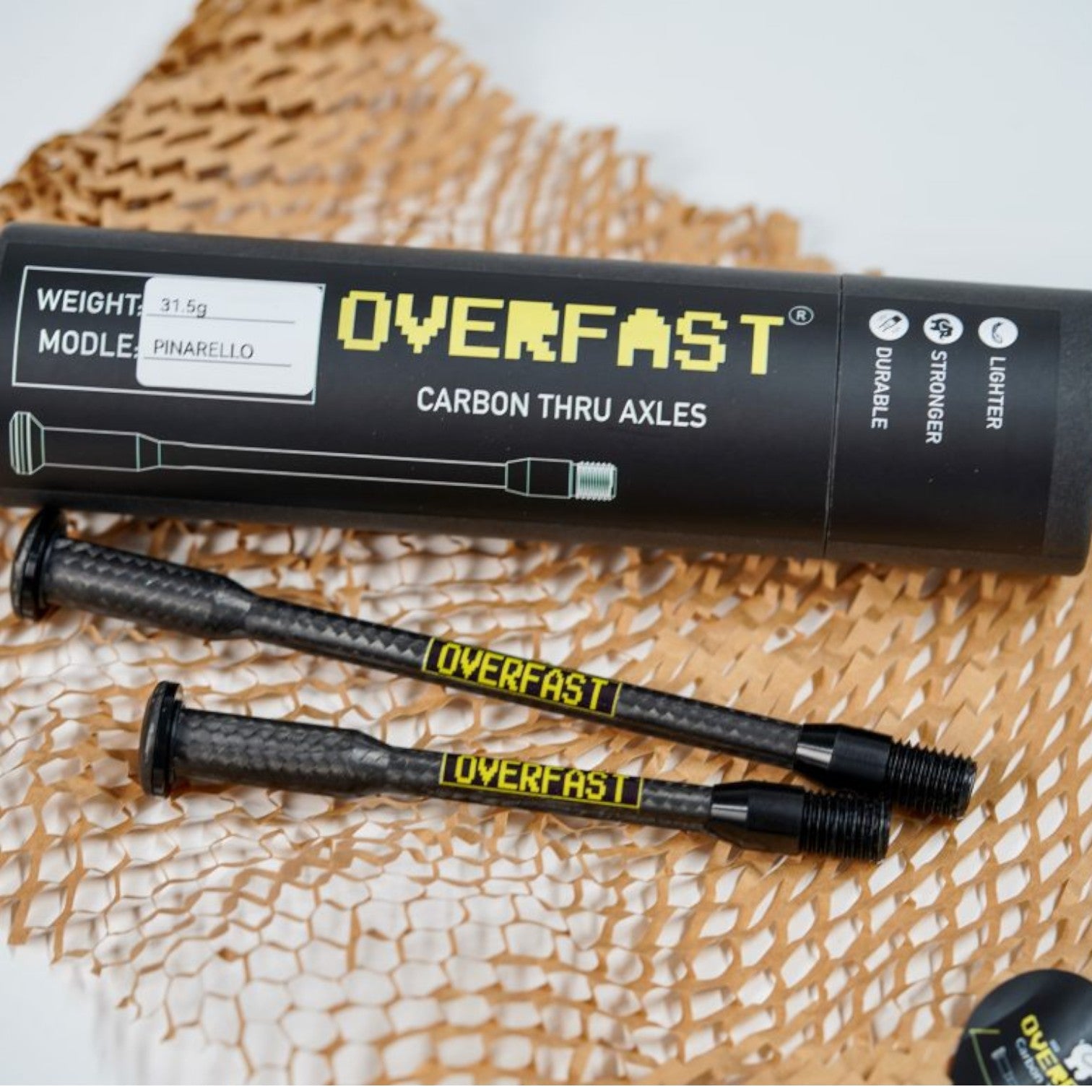 Overfast Ultralight Thru Axle Packaging