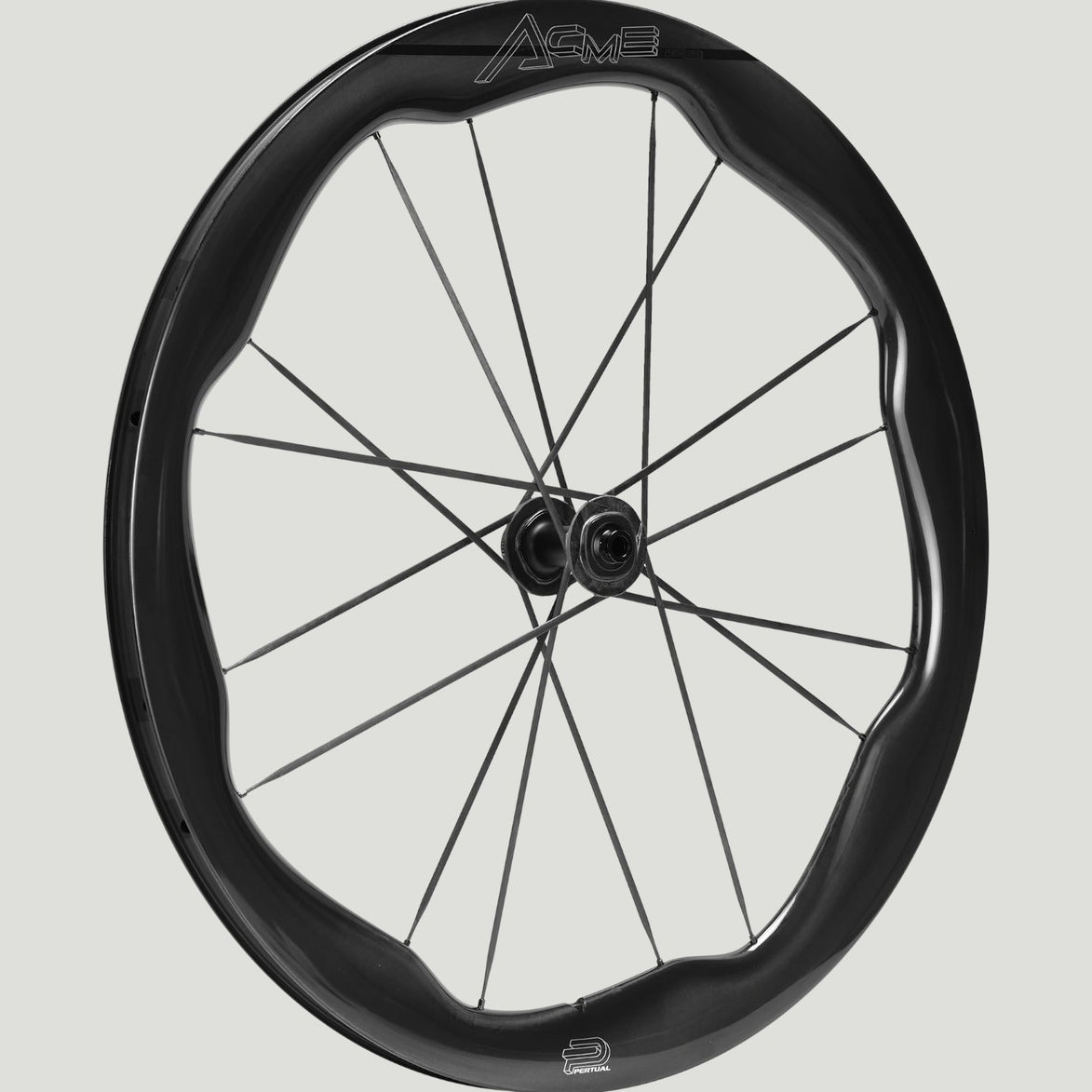 Pertual Acme Carbon Wheelset Front Angled View