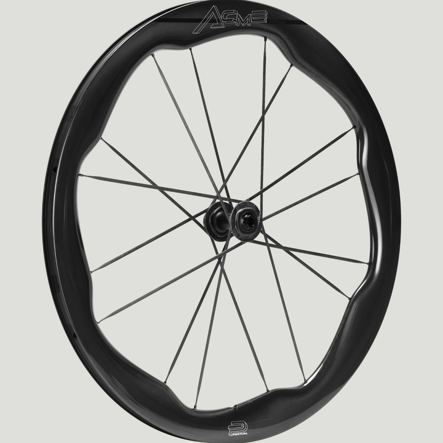 Pertual Acme Carbon Wheelset Front Angled View