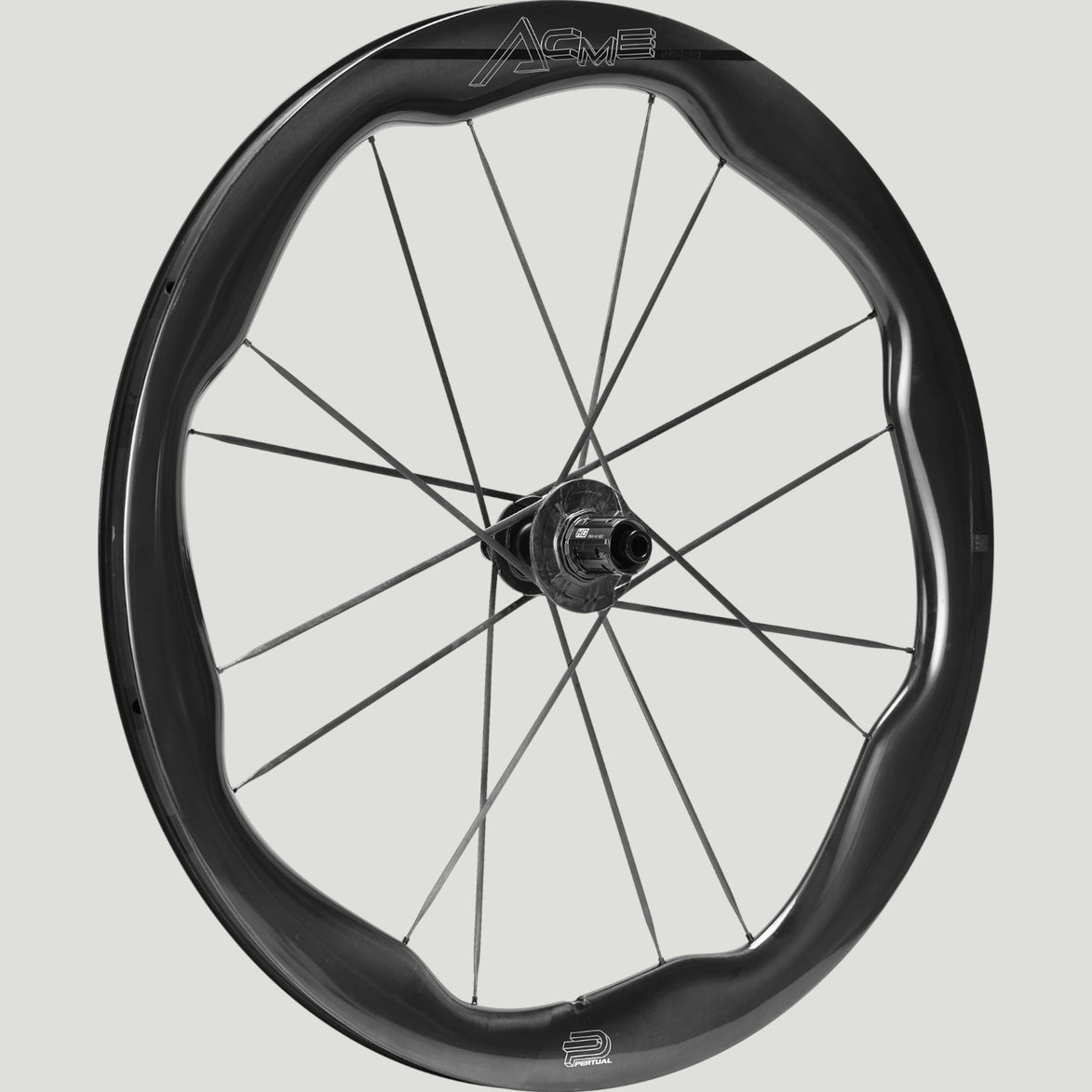 Pertual Acme Carbon Wheelset Rear Angled View