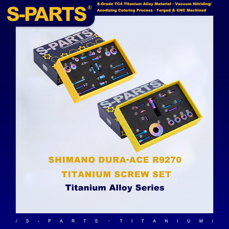 S-PARTS Titanium Shifter & Brake Screw Kit — Shimano Dura-Ace R9250 / R9270